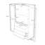 Armoire de cuisine avec portes en verre et 4 tiroirs-1995268428