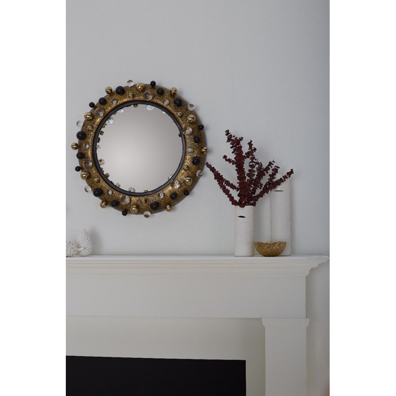 Eris Round Brass Mirror