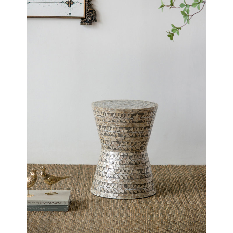 Tabouret Tapered Garden Capiz, table d'appoint
