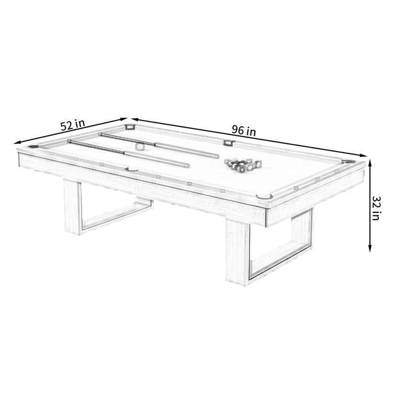 3-in-1 Multi Game Pool Table Includes Billiards, Dining Table, & Table Tennis