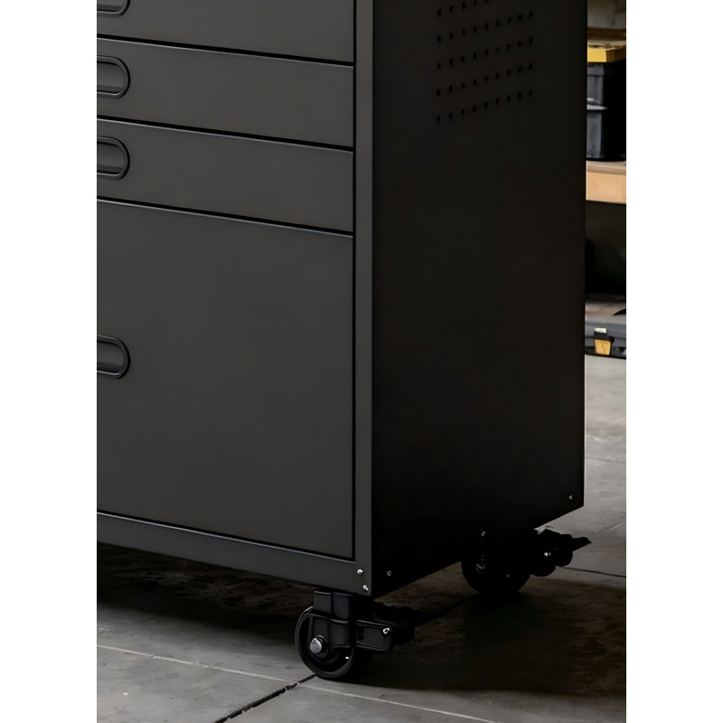 Fully Drawer-Style Mobile Tool Cabinet: Constructed From Thickened Steel For Exceptional Sturdiness And Durability—Ideal For Organizing And Sorting Parts In Workshops And Garages.