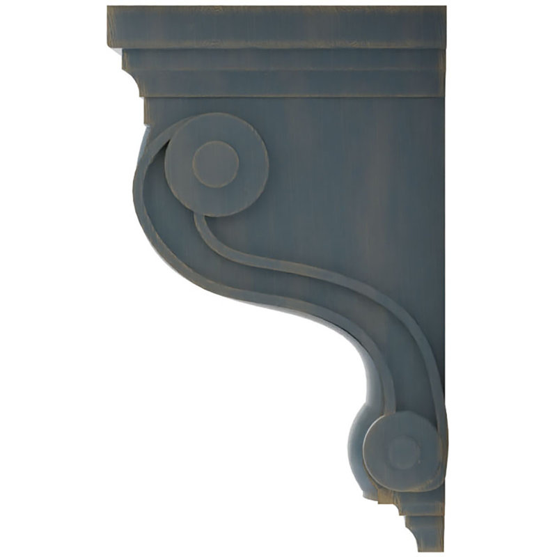 Corbeau Boston H 10,5 po x l 3,38 po x P 6,5 po Boston, Bleu bois flotté