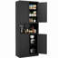 Armoire de rangement pour garde-manger High Steel avec grand comptoir, tablettes réglables et crochets-129598153