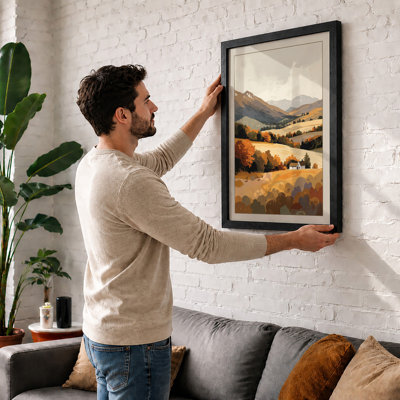 Autumn Farmland Rustic - Framed Print