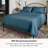 Perecale Bedding 100% Organic Cotton Percale Fitted Sheet, 400 Thread Count GOTS Certified, Smooth & Moisture-Wicking-101681205-101681208