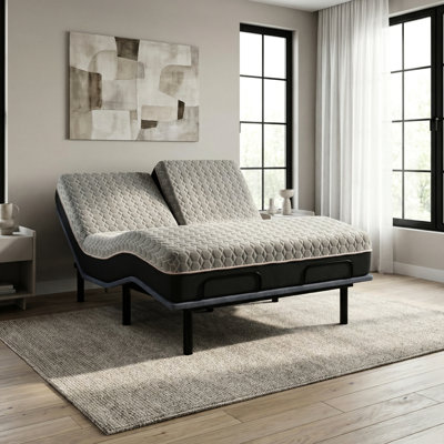Split Top Queen 12 Inch, Mattress With Copper Memory Foam, Full - Body Support, Enhanced Stability, Modern Style Inch Mattress, , Phase Change Cooling, High Density Independent Sleep Experience