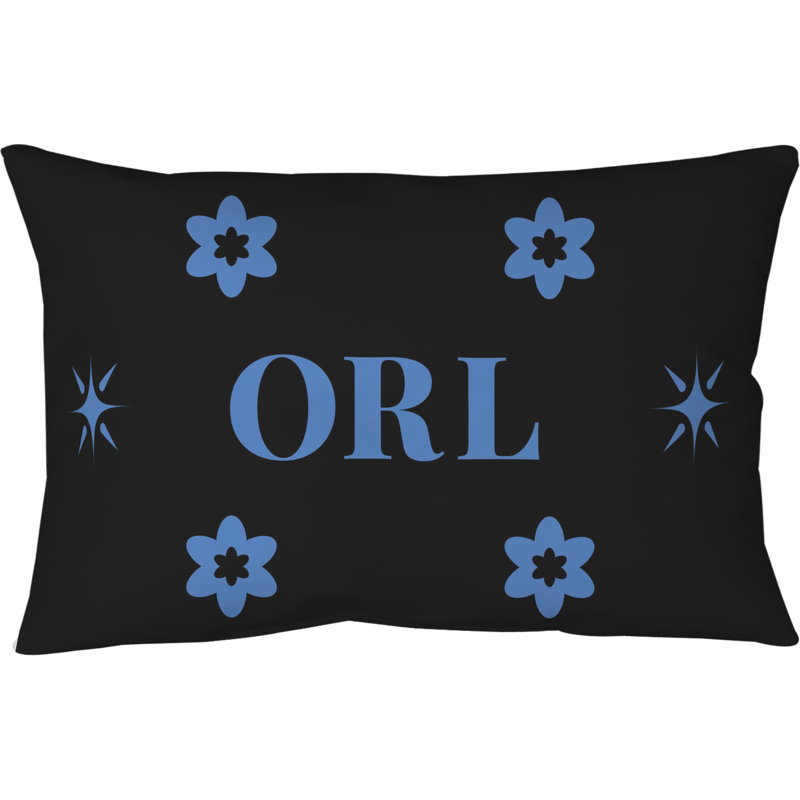 Oreiller pour le corps en microfibre 20 po x 54 po, Noir, bleu, Orlando, basketball, couleurs