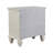 Cream White 3-Drawer Nightstand With Pull Out Tray