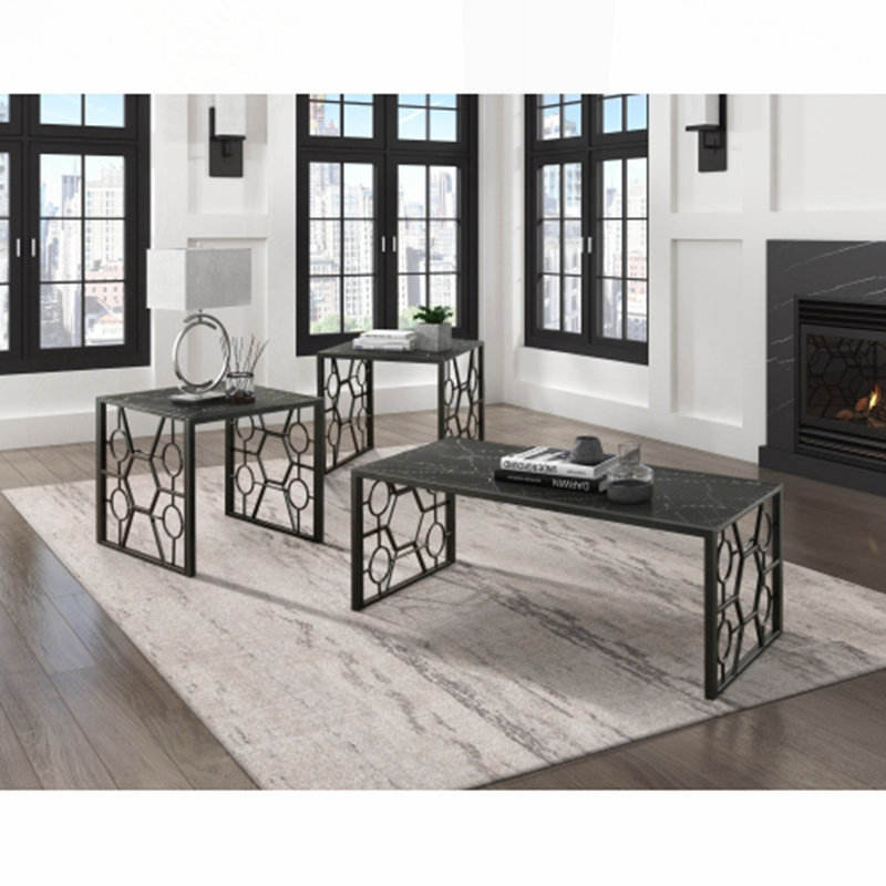 Ensemble de tables d'appoint 3 pièces Modern