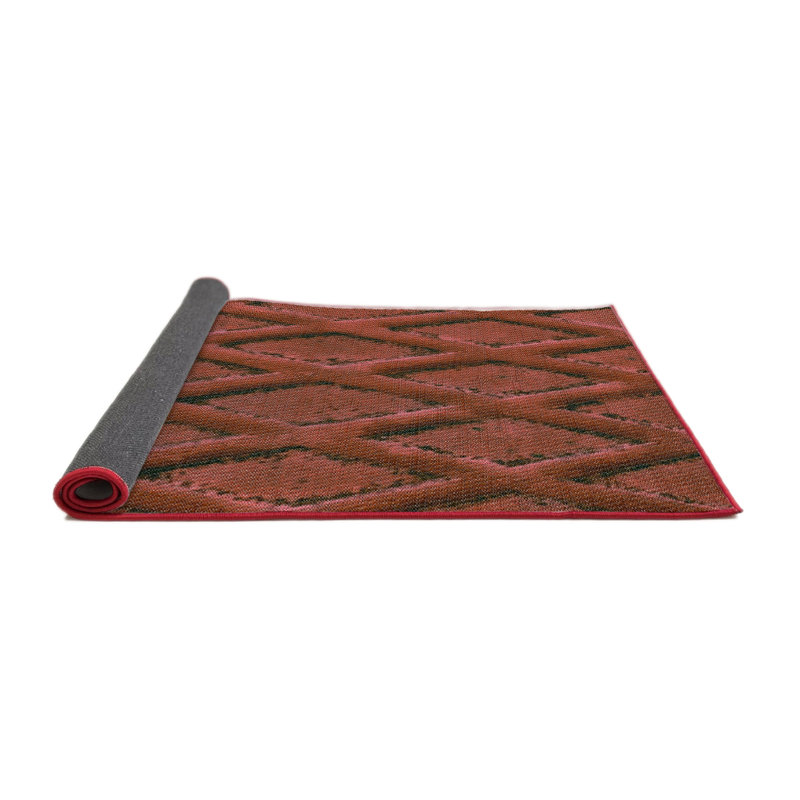 Tapis brun tissé à la machine, Rond 4 pi