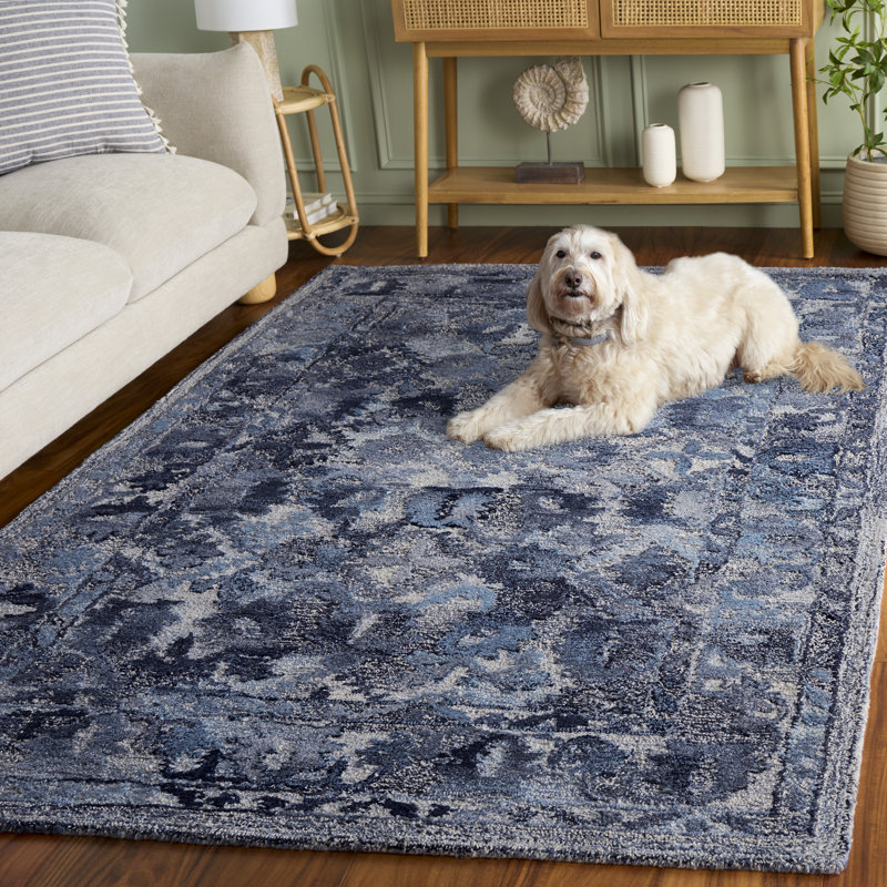 Comal 126 Area Rug In Navy, Rectangle 9' x 12'