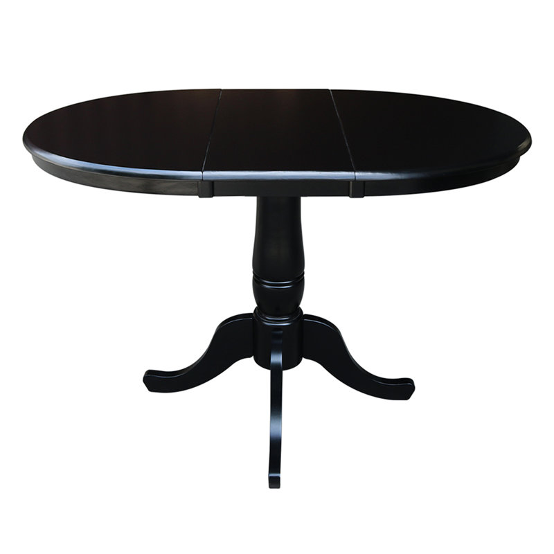 Fabian Counter Height Solid Wood Dining Table, Black/Black