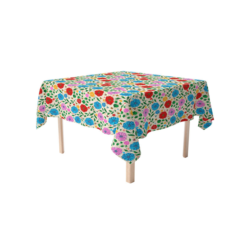 Alejandro Floral Square Tablecloth, 90" x 90"