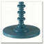 Table d'appoint ronde en bois bleu sarcelle
