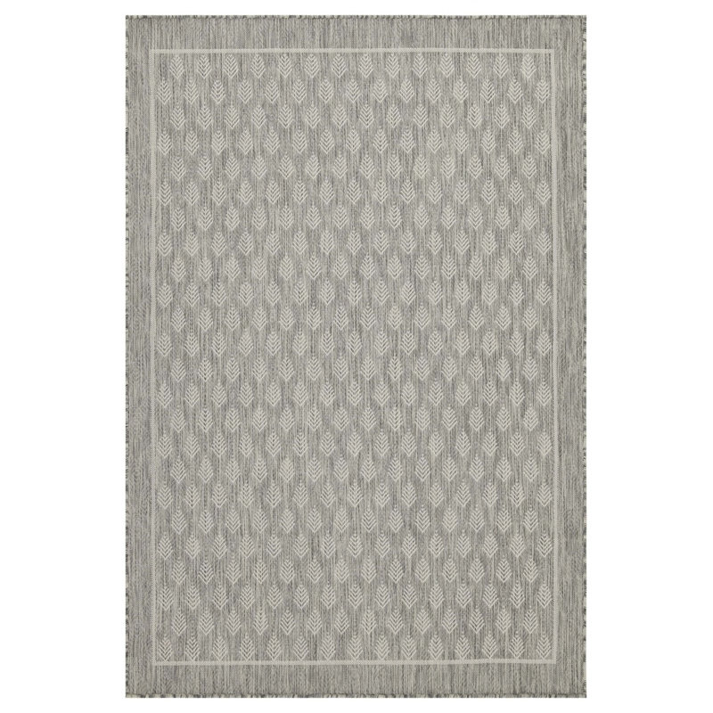 Sunshine Silver Indoor/Outdoor Area Rug, Rectangle 5'3" x 7'3