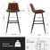 Rasnick Upholstered Counter Stool with Metal Frame