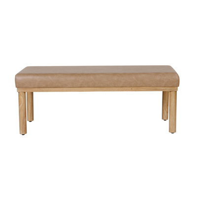  Oslo Bench - Sand Faux Leather
