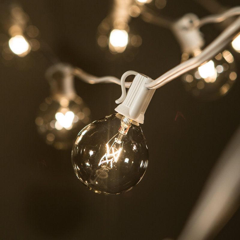 Renfro Outdoor 25 - Bulb 25'' Plug-in Globe String Light, White/Clear