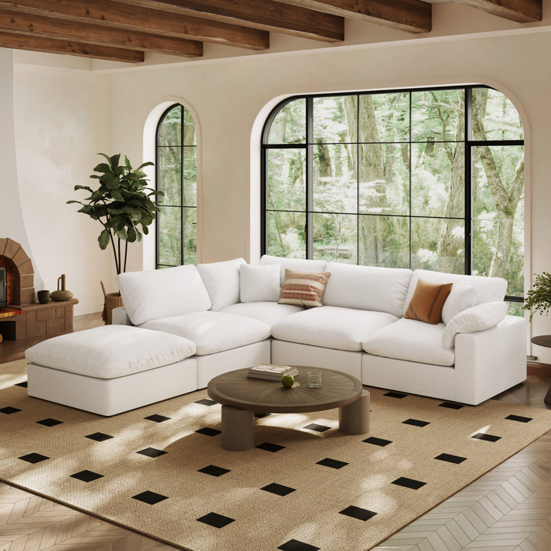 Canapé modulaire surdimensionné Cloud, 5, Blanc