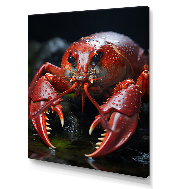 Reproduction d'art sur toile corail, H 32 po x l 24 po x P 1 po, Toile tendue