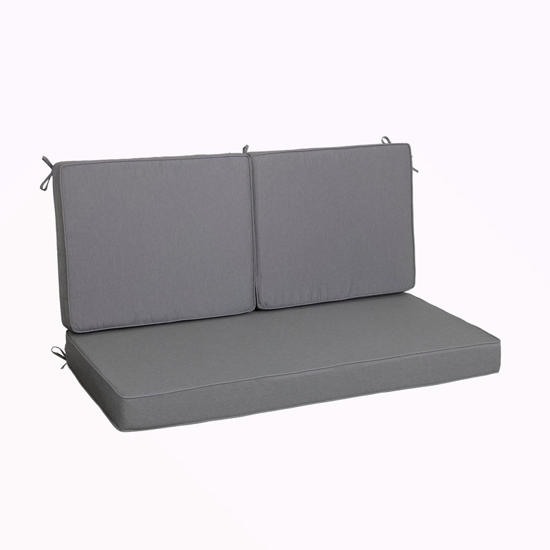 Outdoor Loveseat Cushion Set Waterproof & 3-Year Fade Resistant Patio Furniture Cushions With Removable Cover, Ties And Hidden Zipper For Sofa Bench Couch Pad Set Of 3, (1Xseat+2Xbac