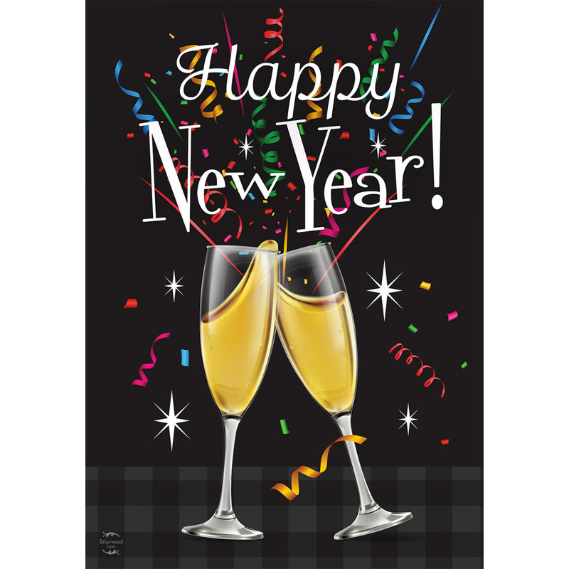 Drapeau de jardin «Happy New Year»