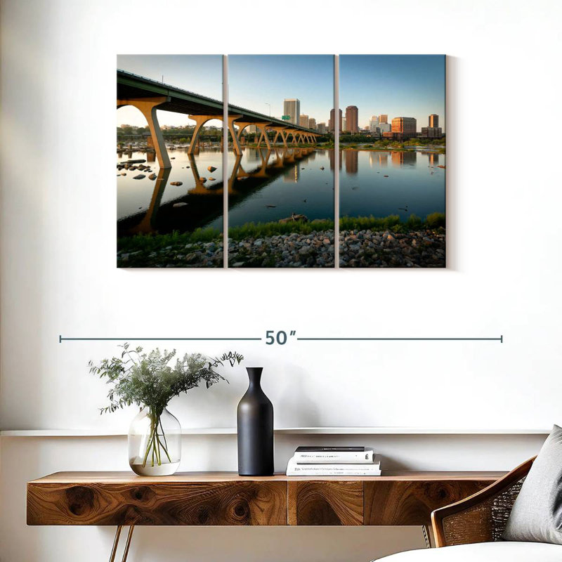 Rorry Manchester Bridge Reflection, 24" H x 38" W