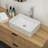 19.63"X13.69" White Ceramic Rectangular Vessel Bathroom Sink