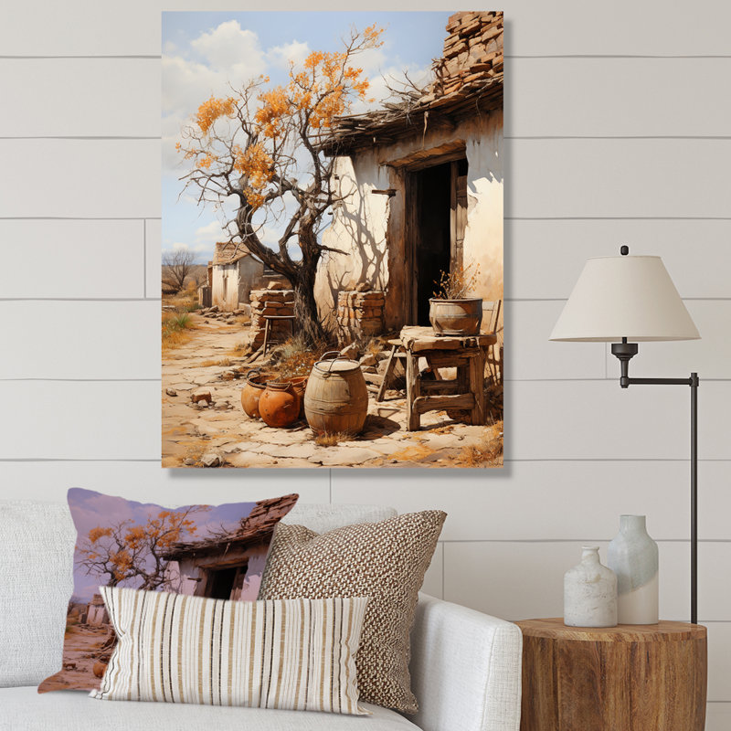 Farmhouse Rustic Retreat - Imprimé, Toile tendue, H 32 po x l 16 po x P 1 po