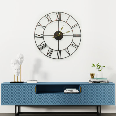 Horloge murale en fer Balliol - Horloge décorative en métal pour la maison et le bureau