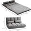 Canapé-lit convertible gris foncé pliable avec coussins, réglable, peu encombrant, canapé, chaise 2, construction stable
