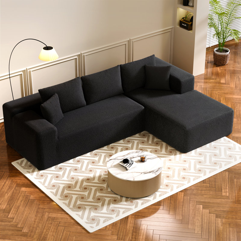 Canapé compressé sans squelette en chenille - sans assemblage, éponge haute densité, conception peu encombrante pour les appartements et les salons
