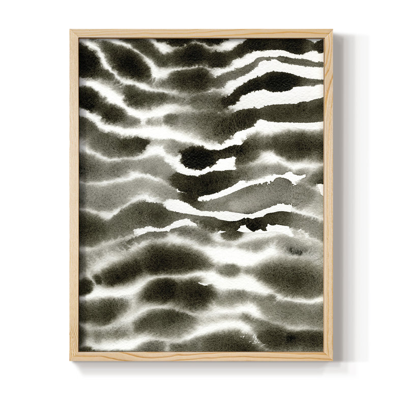 Impression encadrée Jungle Stripe II - bois massif, H 11 po x l 9 po