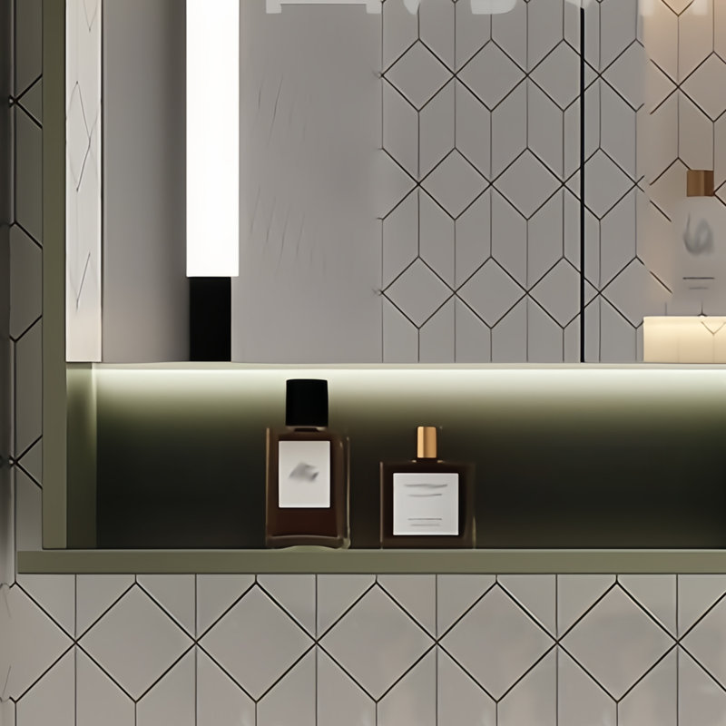 Modern American single-basin bathroom cabinet, 48"