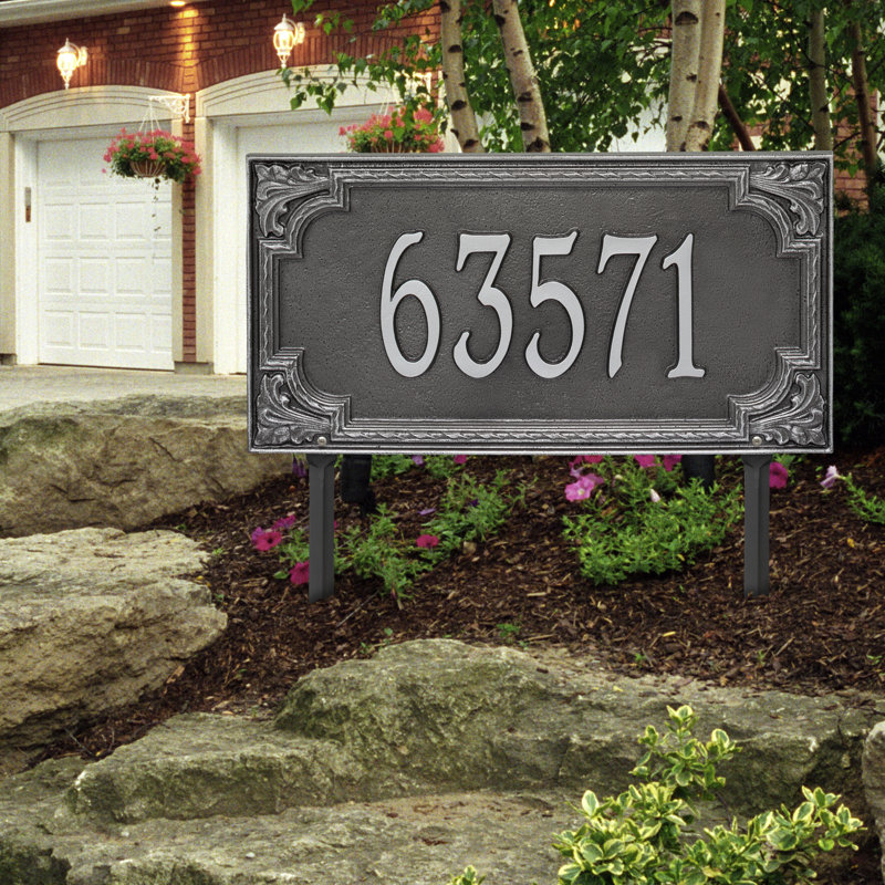 Plaque d'adresse sur 1 ligne Signature Series, Gris, Oui, Gris fumée