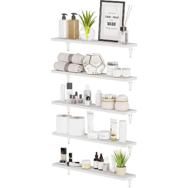 Clear Floating Shelves Wall Shelf Storage Rack Bathroom Mounted