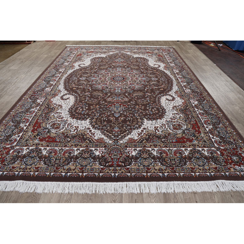 Tapis brun / blanc Adnopoz