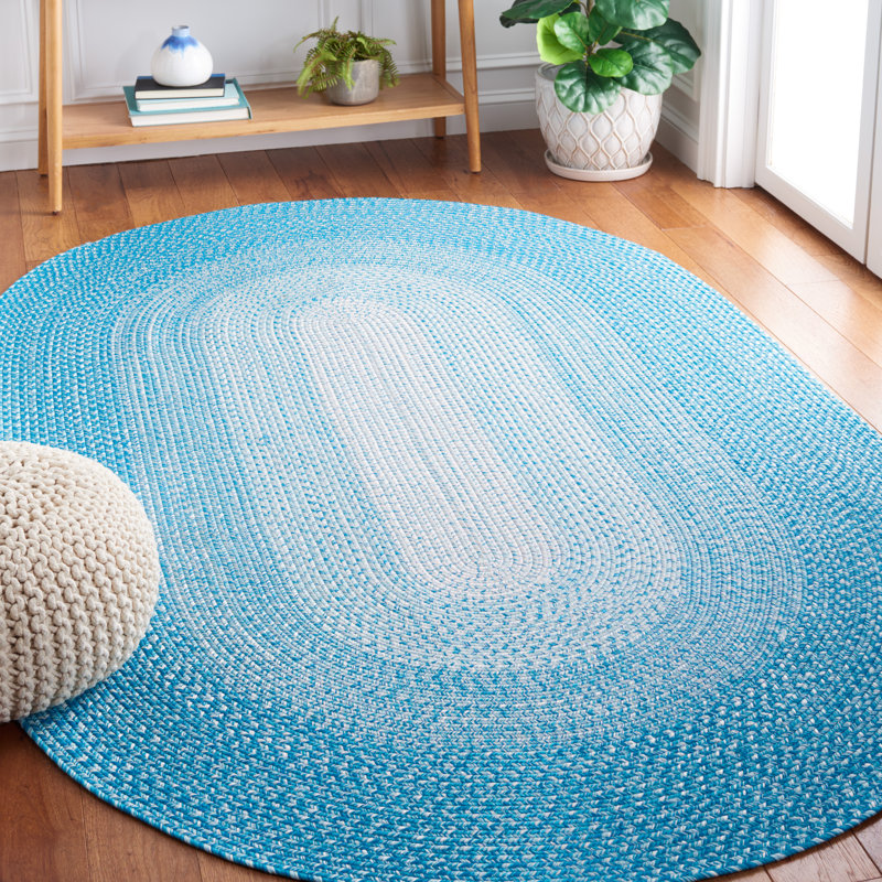 Karrie Hand Woven Performance Machine Washable Ombre Rug, Oval 5' x 8'