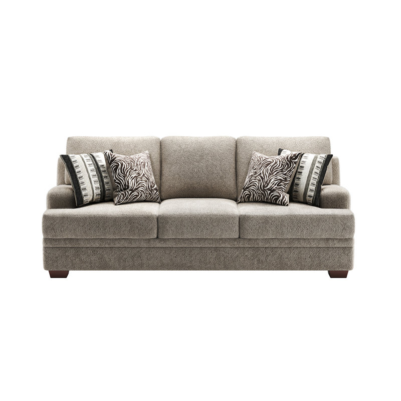 Steuart Upholstered 92'' Sofa, Grey Polyester