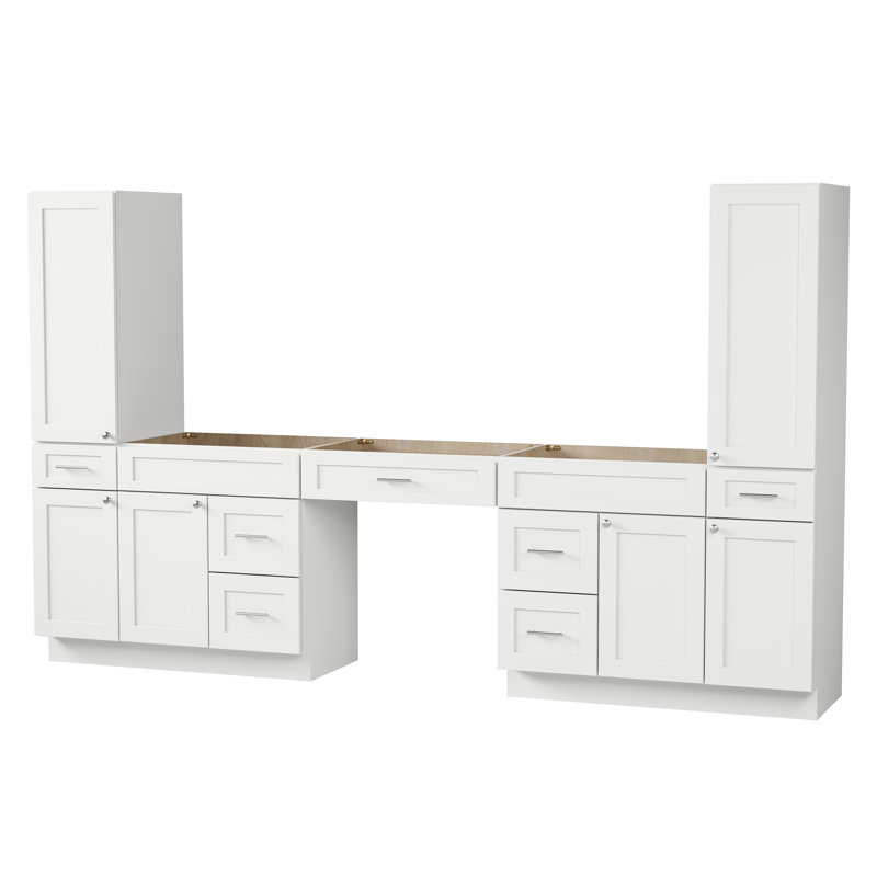 Meuble-lavabo double Disar, Blanc