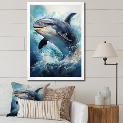 Heslop " Animal Indigo Dolphin Drips "