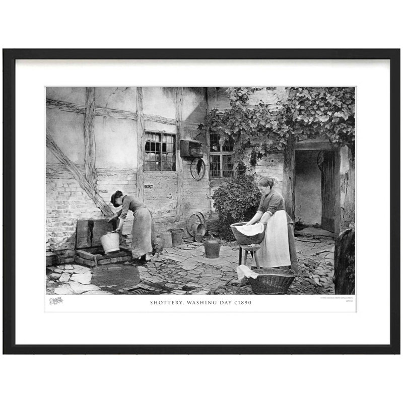 Shottery, Washing Day C1890 by Francis Frith - Single Picture Frame Print, 45cm H x 60cm W x 2.3cm D