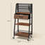 Chariot roulant à trois couches - chariot multifonctionnel en métal avec tiroirs de rangement et roues, organisateur d'art et d'artisanat multifonctionnel