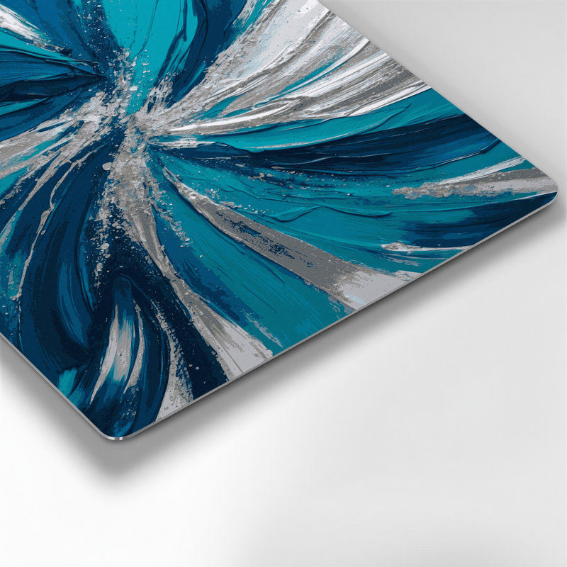 Art mural en métal «Lyrical Abstraction 12 Green», H 11 po x l 14 po