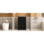 Meuble-lavabo contemporain noir de 20,1 po avec lavabo intégré, rangement à une porte, charnières à fermeture en douceur, tablette réglable, meuble-lavabo autoportant en pin massif et planches 20 po