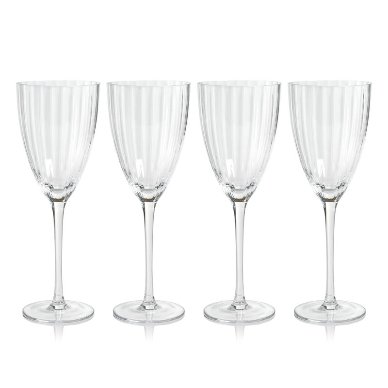 Verres à vin blancs Boulder Optic, Transparent