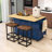 Rosauro Kitchen Islands with Storage Cabinet, 4 Drawers and Towel Rack-2018982357