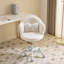 Chaise de bureau pivotante Fluffy Sherpa Petal-3326953