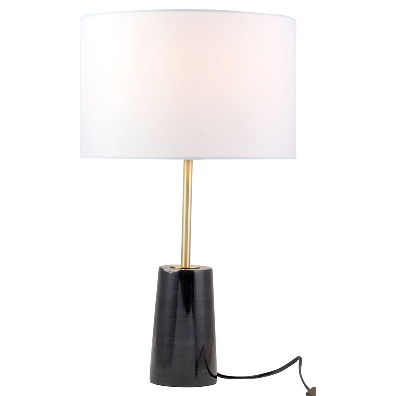 Norrington Table Lamp, Black Marble/Satin Brass