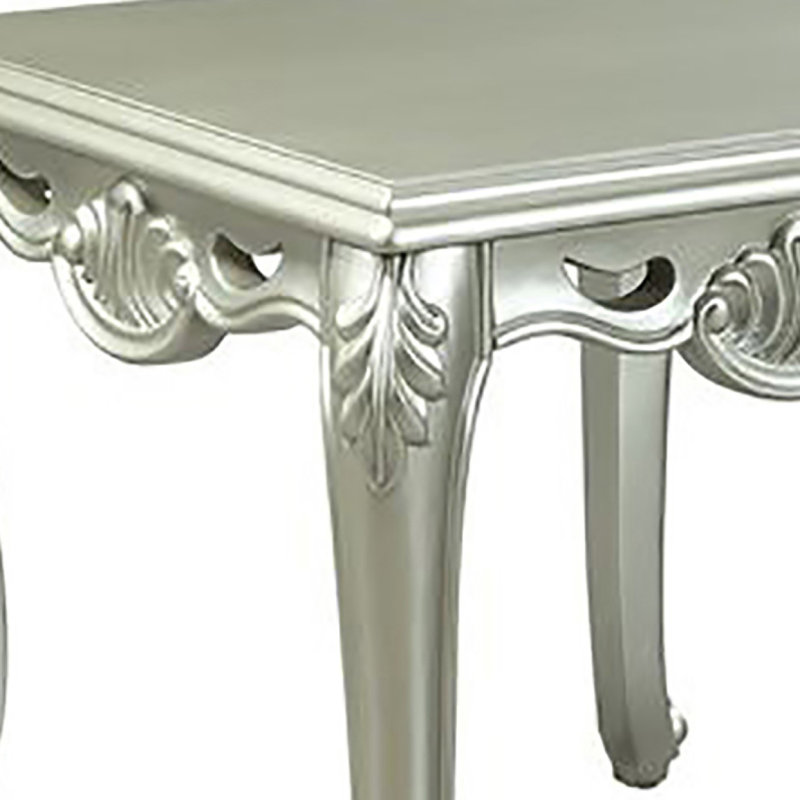 Table de bout champagne avec pieds en métal